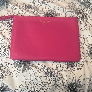 kate spade Hot Pink Pebbled Leather Wristlet